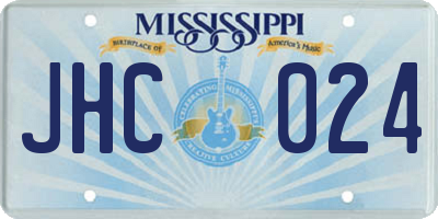MS license plate JHC024