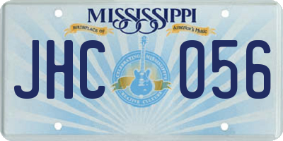 MS license plate JHC056