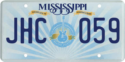 MS license plate JHC059