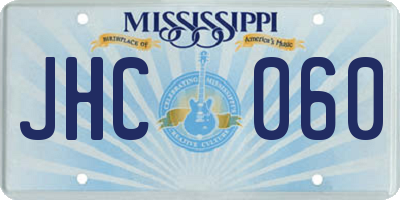 MS license plate JHC060