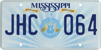 MS license plate JHC064