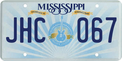 MS license plate JHC067