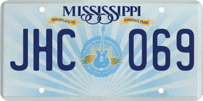 MS license plate JHC069