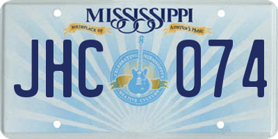 MS license plate JHC074