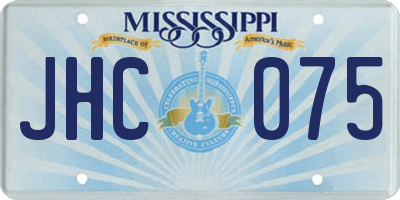 MS license plate JHC075