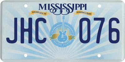 MS license plate JHC076