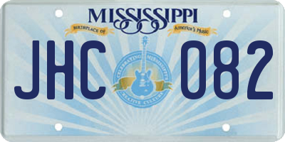 MS license plate JHC082