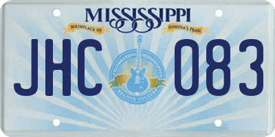 MS license plate JHC083