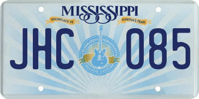 MS license plate JHC085
