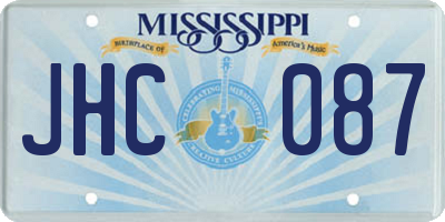 MS license plate JHC087