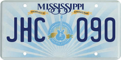 MS license plate JHC090