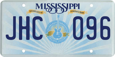 MS license plate JHC096