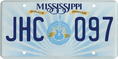 MS license plate JHC097