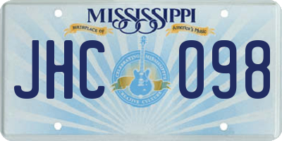 MS license plate JHC098