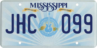 MS license plate JHC099