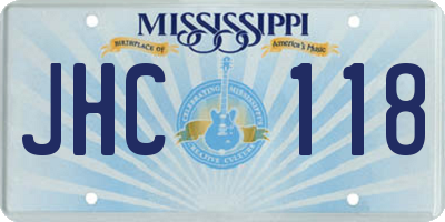 MS license plate JHC118