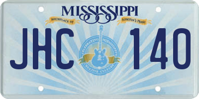 MS license plate JHC140