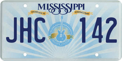 MS license plate JHC142
