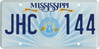 MS license plate JHC144
