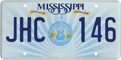 MS license plate JHC146