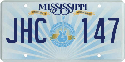 MS license plate JHC147