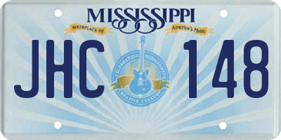 MS license plate JHC148