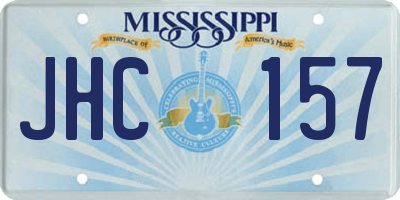 MS license plate JHC157