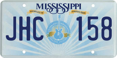 MS license plate JHC158