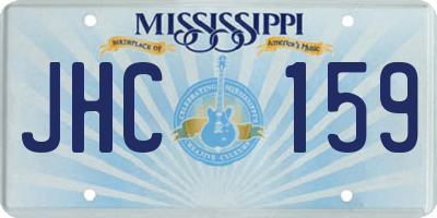 MS license plate JHC159