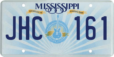 MS license plate JHC161