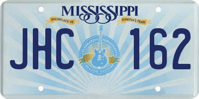 MS license plate JHC162
