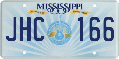 MS license plate JHC166