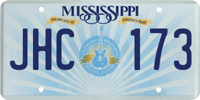 MS license plate JHC173