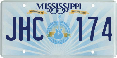 MS license plate JHC174