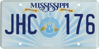 MS license plate JHC176