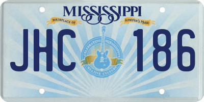 MS license plate JHC186