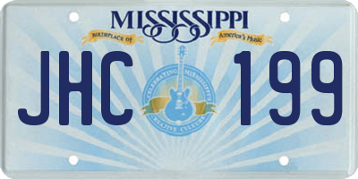 MS license plate JHC199