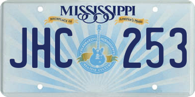 MS license plate JHC253