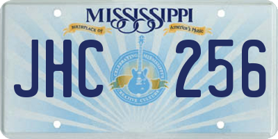 MS license plate JHC256