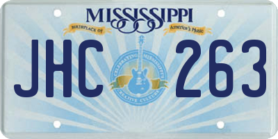 MS license plate JHC263