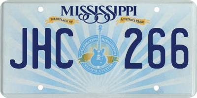 MS license plate JHC266