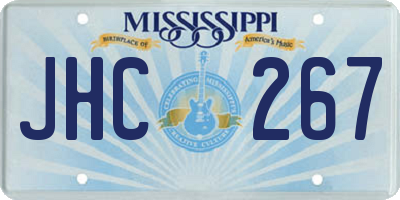 MS license plate JHC267