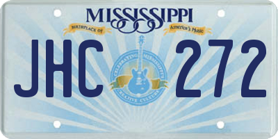 MS license plate JHC272