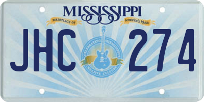 MS license plate JHC274