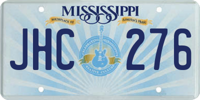MS license plate JHC276