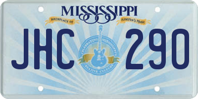 MS license plate JHC290