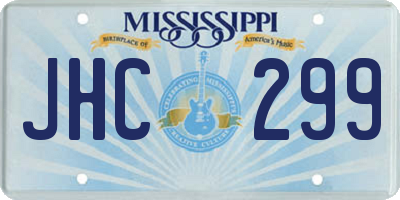 MS license plate JHC299