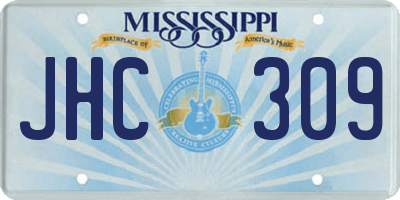 MS license plate JHC309