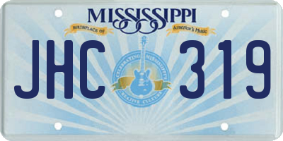 MS license plate JHC319