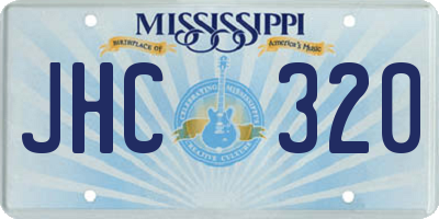 MS license plate JHC320
